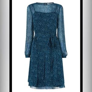 L.K. Bennett London Bryony Silk Dress in Evergreen Sz 2 Elegant Chic Ruffle